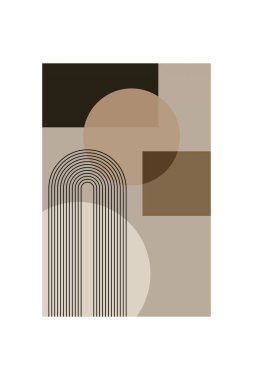 Modern Bauhaus Posteri. Toprak Tonu Sanat Yazıcısı. Yatak odası için duvar sanatı dekoru, oturma odası, soyut sanat, minimalist sanat, basılabilir sanat, dijital baskılar.