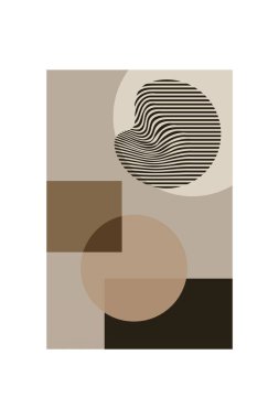 Modern Bauhaus Posteri. Toprak Tonu Sanat Yazıcısı. Yatak odası için duvar sanatı dekoru, oturma odası, soyut sanat, minimalist sanat, basılabilir sanat, dijital baskılar.
