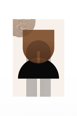 Modern Bauhaus Posteri. Toprak Tonu Sanat Yazıcısı. Yatak odası için duvar sanatı dekoru, oturma odası, soyut sanat, minimalist sanat, basılabilir sanat, dijital baskılar.