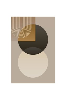 Modern Bauhaus Posteri. Toprak Tonu Sanat Yazıcısı. Yatak odası için duvar sanatı dekoru, oturma odası, soyut sanat, minimalist sanat, basılabilir sanat, dijital baskılar.