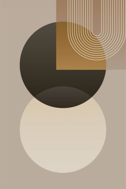 Modern Bauhaus Posteri. Toprak Tonu Sanat Yazıcısı. Yatak odası için duvar sanatı dekoru, oturma odası, soyut sanat, minimalist sanat, basılabilir sanat, dijital baskılar.