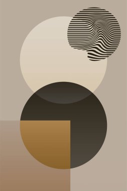 Modern Bauhaus Posteri. Toprak Tonu Sanat Yazıcısı. Yatak odası için duvar sanatı dekoru, oturma odası, soyut sanat, minimalist sanat, basılabilir sanat, dijital baskılar.