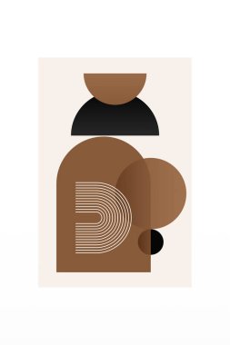 Modern Bauhaus Posteri. Toprak Tonu Sanat Yazıcısı. Yatak odası için duvar sanatı dekoru, oturma odası, soyut sanat, minimalist sanat, basılabilir sanat, dijital baskılar.