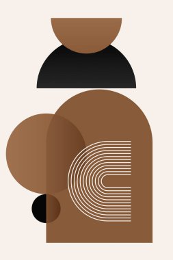 Modern Bauhaus Posteri. Toprak Tonu Sanat Yazıcısı. Yatak odası için duvar sanatı dekoru, oturma odası, soyut sanat, minimalist sanat, basılabilir sanat, dijital baskılar.