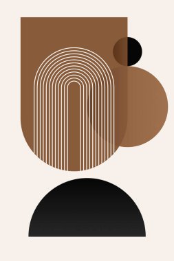 Modern Bauhaus Posteri. Toprak Tonu Sanat Yazıcısı. Yatak odası için duvar sanatı dekoru, oturma odası, soyut sanat, minimalist sanat, basılabilir sanat, dijital baskılar.