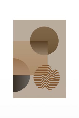 Modern Bauhaus Posteri. Toprak Tonu Sanat Yazıcısı. Yatak odası için duvar sanatı dekoru, oturma odası, soyut sanat, minimalist sanat, basılabilir sanat, dijital baskılar.
