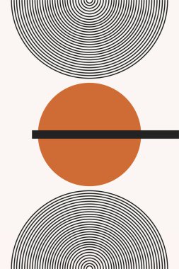 Orta çağ modern duvar dekorasyonu posteri. Boho duvar sanatı arka planı