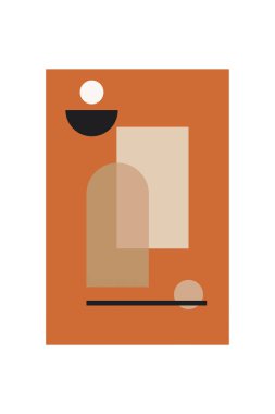 Orta çağ modern duvar dekorasyonu posteri. Boho duvar sanatı arka planı