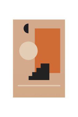 Orta çağ modern duvar dekorasyonu posteri. Boho duvar sanatı arka planı