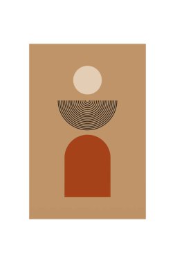 Orta çağ modern duvar dekorasyonu posteri. Boho duvar sanatı arka planı