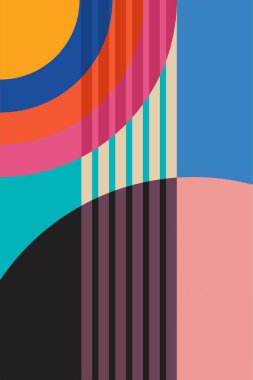 Yüzyılın ortası boho duvar dekorasyonu posteri. Bohem Bauhaus Duvar Sanat Dekorasyonu