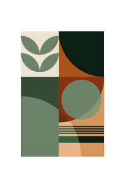 Yüzyılın ortası boho duvar dekorasyonu posteri. Bohem Bauhaus Duvar Sanat Dekorasyonu