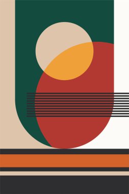 Orta-yüzyıl Modern Minimalist Basılabilir Duvar Sanatı. Renkli Ortaçağ Sanat YazıcıComment