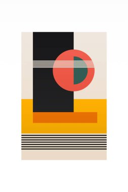 Orta-yüzyıl Modern Minimalist Basılabilir Duvar Sanatı. Renkli Ortaçağ Sanat YazıcıComment
