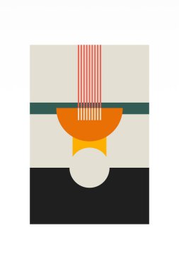 Orta-yüzyıl Modern Minimalist Basılabilir Duvar Sanatı. Renkli Ortaçağ Sanat YazıcıComment