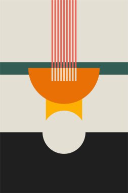 Orta-yüzyıl Modern Minimalist Basılabilir Duvar Sanatı. Renkli Ortaçağ Sanat YazıcıComment