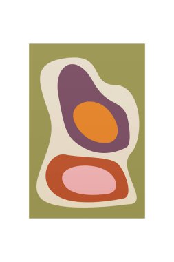 Orta-yüzyıl Modern Minimalist Basılabilir Duvar Sanatı. Renkli Ortaçağ Sanat YazıcıComment