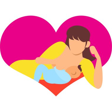 Anne Emziren Bebek İllüstrasyonu