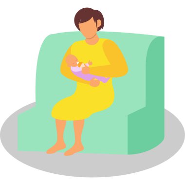 Anne Emziren Bebek İllüstrasyonu