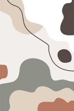 Boho Earth Tone Doğa Duvarı Sanatı. Yaprakları, tepeleri ve toprak tonlarıyla minimalist boho duvar sanatı.