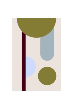 Klasik soyut çizgiler sanat çemberi. Duvar dekoru için Retro şekil tasarımı