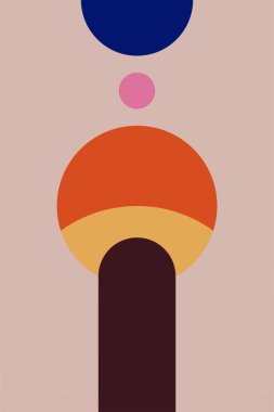 Klasik soyut çizgiler sanat çemberi. Duvar dekoru için Retro şekil tasarımı