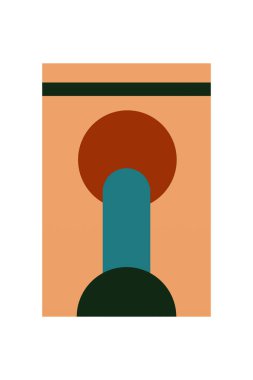 Klasik soyut çizgiler sanat çemberi. Duvar dekoru için Retro şekil tasarımı