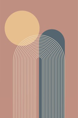 Modern orta çağ bohem duvar dekoru. Soyut kemer boho duvar dekorasyonu