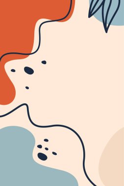 Modern Soyut Botanik Duvar Sanat Tasarımı