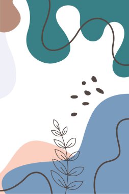 Modern Soyut Botanik Duvar Sanat Tasarımı