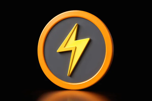 Bitcoin Lightning Network Token Icon Návrh Vhodný Pro Koncepty Btc — Stock fotografie