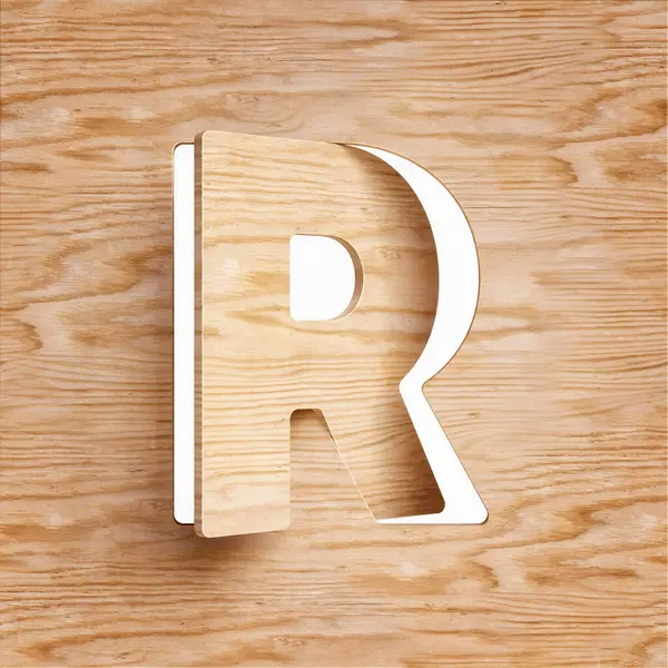 Woodcut Lettertype Letter Design Geschikt Voor Rustieke Natuurlijke Ecologische Duurzaamheidsconcepten — Stockfoto
