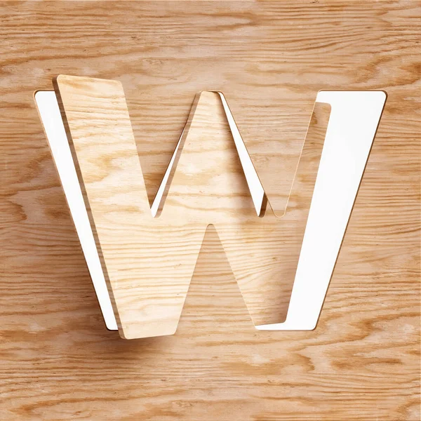 Cut Out Font Letter Made Wood Design Suitable Rustic Natural — Stock Photo, Image