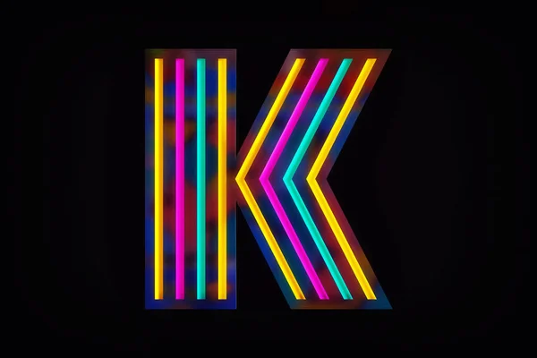 Pop art style letter K ideal for composing decorative titles. High quality 3D rendering.