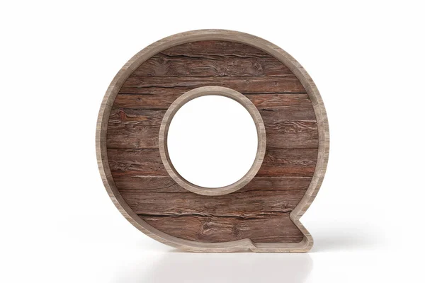 ヴィンテージスタイルの木製の手紙Q ロシア風の家の装飾コンセプト 高品質の3Dレンダリング — ストック写真