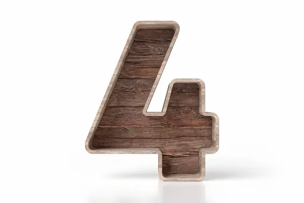 Drewniana Dekoracyjna Cyfra Retro Numer Miło Jest Wyświetlić Produkty Przyjazne — Zdjęcie stockowe