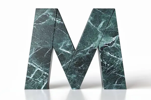 Marbled Texture Alphabet Letter Ideal Corporate Image Luxury Decorative Materials — Stock Photo, Image