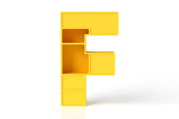 Letter Designed Yellow Plastic Style High Quality Rendering — Stock Photo, Image