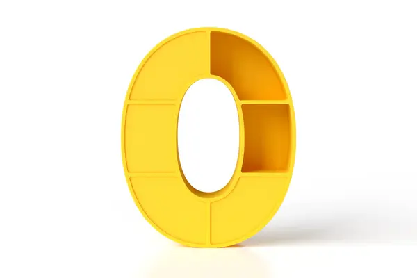 Number Furniture Shaped Made Yellow Plastic Web Print Decorative Projects — Stock Photo, Image