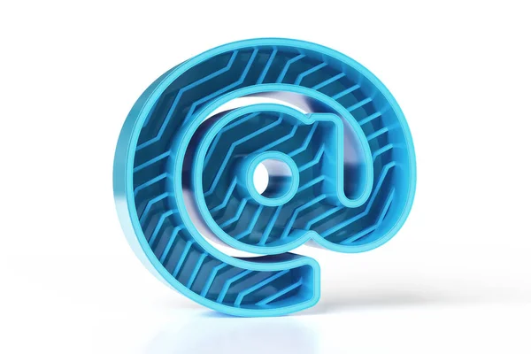 Bleu Brillant Métallisé Icône Symbole Avec Grille Décorative Zigzag Collection — Photo