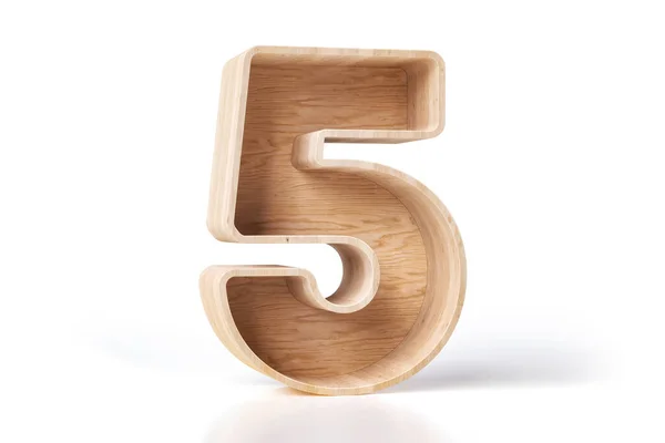 Wood Empty Furniture Shape Number Ideal Display Retail Products Decorate — Stock Photo, Image