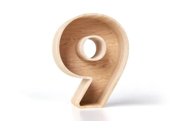 Number Made Pine Wood Planks High Quality Rendering — Stock Photo, Image
