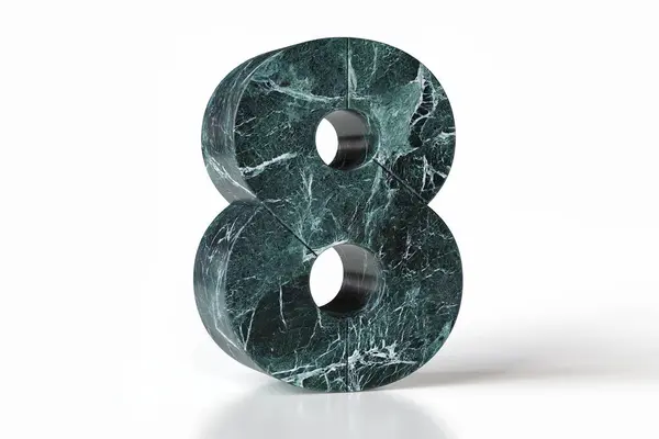 Marble Font Number Exquisitely Veined Ideal Graphic Resource Interior Design — Stock Photo, Image
