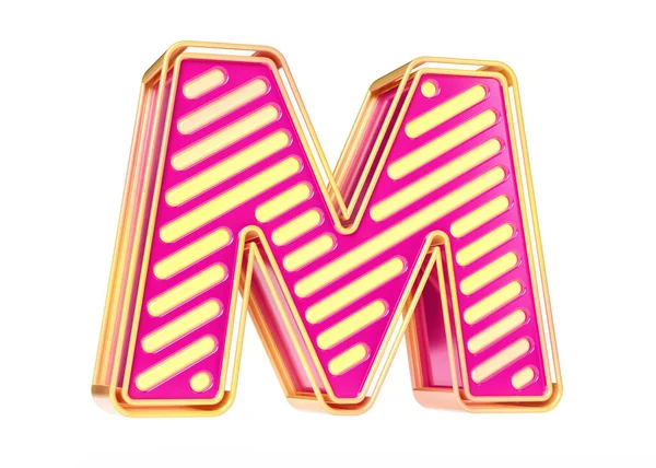 Дизайн Неоновой Типографии Буква Золотисто Желтой Розовой Цветовой Гамме Подходит — стоковое фото