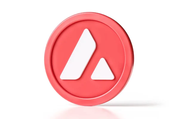 Иконка Блокчейн Платформы Avalanche Выделена Белом Фоне Высокое Качество Рендеринга — стоковое фото