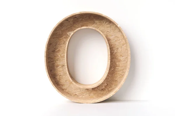 Holzbuchstabe Aus Osb Platten Recycle Konzeptionelle Stilvolle Alphabet Hochwertiges Rendering — Stockfoto