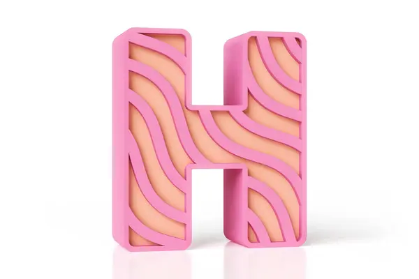 부드러운 분홍색과 복숭아 색상과 웨이브 패턴으로 설계된 스타일 알파벳 섬세한 — 스톡 사진