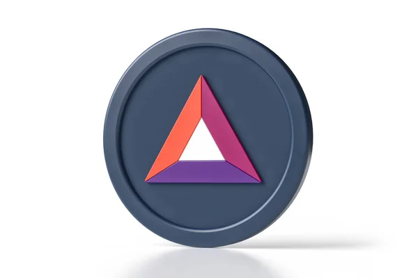 Temel Dikkat Token 3d görüntüleme simgesi beyaz arkaplanda izole edildi