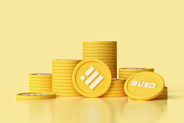 Stacks Busd Binance Stablecoins Nice Cryptocurrency Digital Money Concepts High — Stock Photo, Image