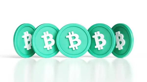 Bitcoin Cash Bch Cryptocurrency Tokens Seen Several Different Angles Illustrative — Stock Photo, Image